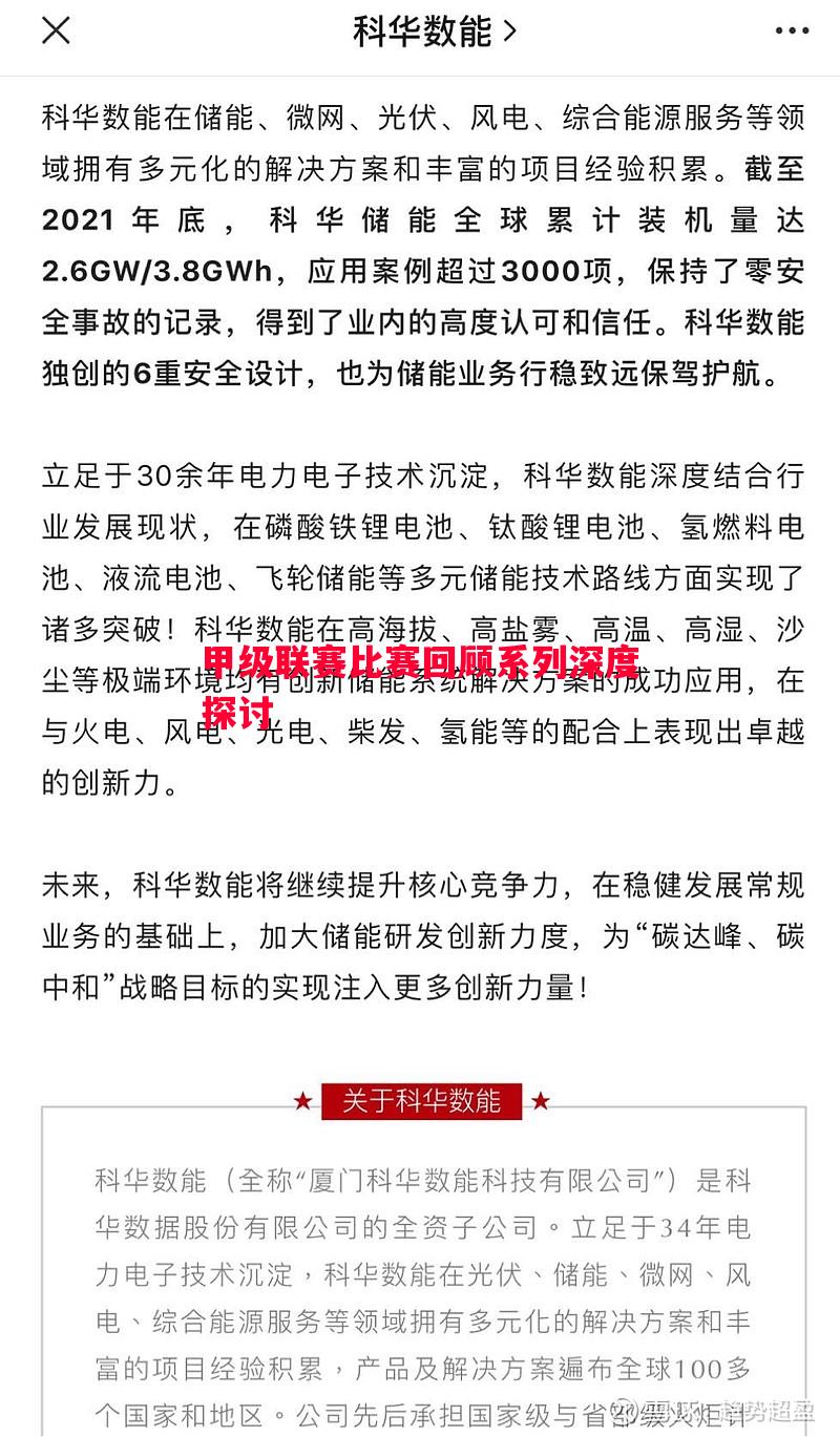 甲级联赛比赛回顾系列深度探讨