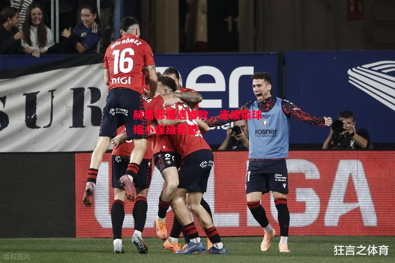 赫塔菲遭遇惨败，连续输球缩小保级希望